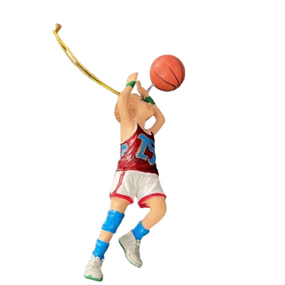 🍭6/$30 Boy Basketball Player Christmas Ornament - Number 25